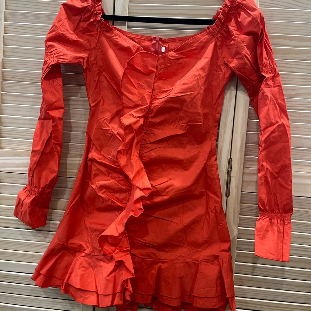 Ruffle Hem Mini Dress
